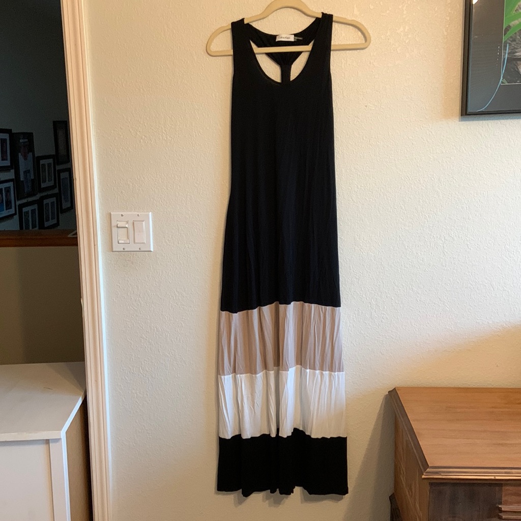 Calvin Klein Jersey Knit Maxi Dress. Size:8 (Fits Like A 6)
